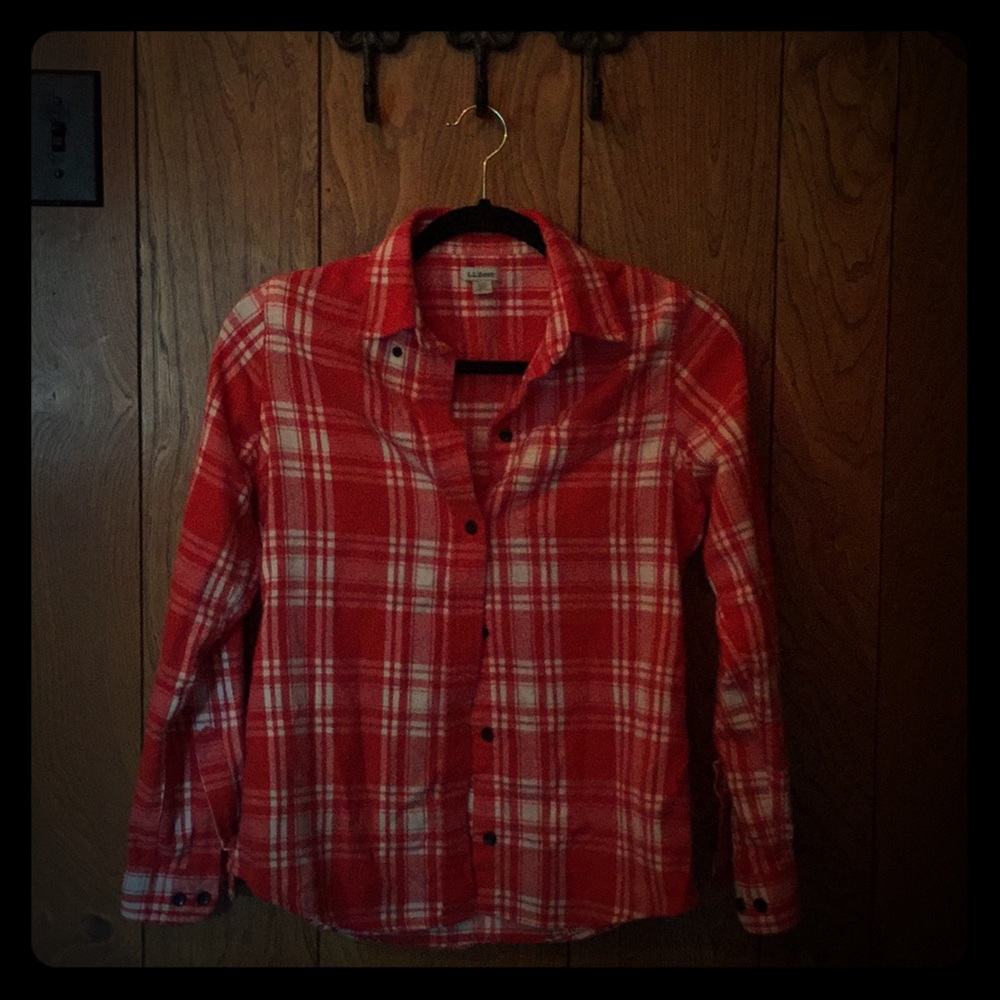 L.L Bean ladies flannel shirt